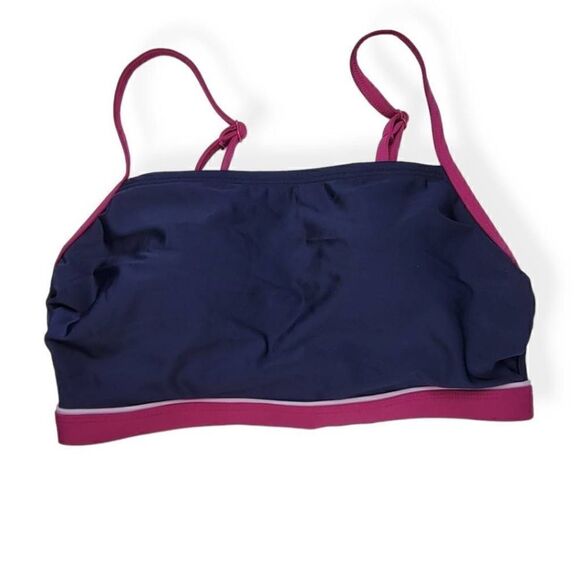 All In Motion Color Block Bandeau Bikini Top Medium 8-10 - Picture 1 of 3